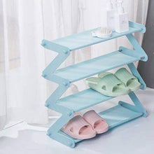 Load image into Gallery viewer, Single Shoe Shelf Assembled Stainless Steel Save Space Slippers High Heels Home Multi-Layer Foldable Storage Dormitory
