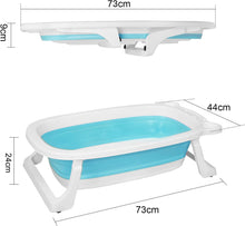 Load image into Gallery viewer, Foldable Baby Bathtub, Baby Bath Bath with Support, Baby Shower Bath with Non-slip Feet and Temperature Display
