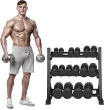 Load image into Gallery viewer, Dumbbell Rack, 3 Levels, Dumbbell Rack for Dumbbells, Dumbbell Stand, Non-Slip Dumbbell Tree Weight Stand, Dumbbell Rack, up to 300 kg

