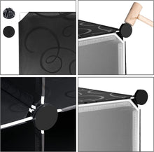 Load image into Gallery viewer, Armoire penderie DIY système d'étagères Armoire Placard système d'étagères enfichable idéal Rangement Organisateur Cube pour Livres Jouets Chaussures pour Gagner de la Place
