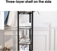 Load image into Gallery viewer, Perchero Burro Independiente de Doble Varilla Estante para Colgar Ropa de Dormitorio Multifuncional con Ruedas 150 x 50 x 162 CM
