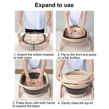Load image into Gallery viewer, Baril De Pédicure Pliant Bain de pieds soins des pieds Spar Bassin d'eau Portable Masseurs pour Les Pieds
