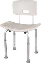 Load image into Gallery viewer, Silla de Ducha Altura Regulable con Respaldo y Reposabrazos Taburete para Baño con Capacidad de 150 kg Taburete de Ducha para Ancianos
