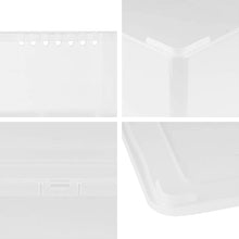 Load image into Gallery viewer, Lot de 3 Boites de Rangement avec Couvercle - 10 L - Caisses empilables en Plastique Transparent - pour vêtements, Chaussures, Jouets, Bricolage
