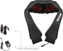 Load image into Gallery viewer, Appareil de Massage Shiatsu Électrique Chauffant massage en 3D-Rotation pour Cou Nuque Lumbaire Épaules Dos Relaxation Musculaire utiliser au Bureau en Voiture et à la Maison
