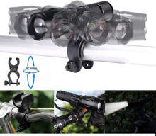 Load image into Gallery viewer, Rechargeable LED Flashlight, CREE 1200 lumens XML-T6, Military Powerful Tactical Lamp, 5 Modes Adjustable Intensity Zoomable Waterproof, 18650 Rechargeable Battery Included, Camping Hiking Travel

