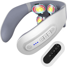 Load image into Gallery viewer, Portable Neck Massager Electric Cervical Vertebrae Massager with Remote Control and Heating Function to Relieve Pain
