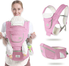 Load image into Gallery viewer, Porte bébé Ergonomique avec Siège à Hanche/Pur Coton Léger et Respirant/Multiposition:Dorsaux,Réglable pour Nouveau-né et Petit Enfant de 3 à 48 Mois
