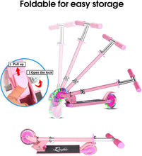 Load image into Gallery viewer, Patinete Infantil Altura Ajustable Patinetes para Niños con Ruedas de Luz LED Scooter Plegable para Niños a Partir de 6 Años
