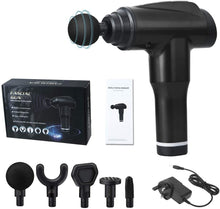 Load image into Gallery viewer, Handheld Muscle Massage Gun, Deep Tissue Massager 32 Gear, Powerful Cordless Percussion Massage Gun, Portable Massage Device with 5 Massage Heads, LCD Display
