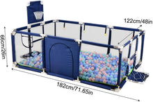 Load image into Gallery viewer, Parc Bébé avec Panier De Basket, Parc De Jeux Pliable Lavable Grand Parc Adapté À L'intérieur Et À L'extérieur 122x182x66cm
