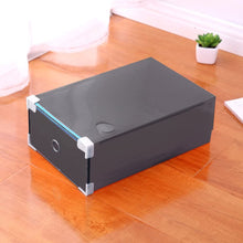 Load image into Gallery viewer, 10x Cajas Almacenaje Plegable de Plástico Cajón Organizador Transparente Envase de la Caja para Zapatos Apilable Plegable Contenedor
