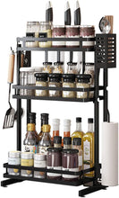 Load image into Gallery viewer, Stainless Foldable Steel 3-Storey Spice Holder, Spice Holder, Kitchen Storage Shelf, Bathroom
