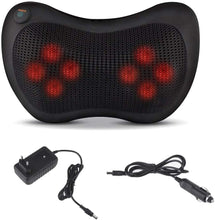 Load image into Gallery viewer, Cojín de Masaje Shiatsu con 8 Rollos 3D Masajeador Almohada con Calor para Amasar Relajar Contracturas y Dolores Musculares en Casa Coche Oficina Negro
