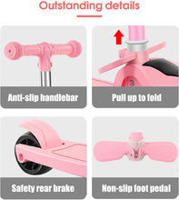Load image into Gallery viewer, 2 in 1 Kinder 2-8 Jahre Klapproller Kinderroller Roller
