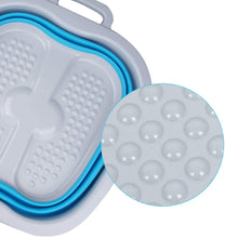 Load image into Gallery viewer, Platzspar-Fußbad faltbar Spülwanne Schüssel Waschen Reinigen Pflege Pedikür gepflegte Füße Kunststoff Fuß-Pflege-Wanne
