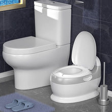 Load image into Gallery viewer, Baby Pot Child Pot Toilet Trainer with Flush Noise Realistic Toilet Baby Toilet Reducer Baby WC for Kids Toilet Potty Training Potty Educational Toilet
