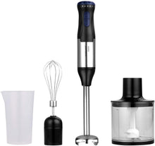 Load image into Gallery viewer, 4 in 1 Stabmixer, Multifunktionsmixer mit einstellbaren Geschwindigkeiten, Stabmixer für Smoothies, Püree, Sauce (Schwarz 1000 W)
