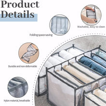 Load image into Gallery viewer, Wardrobe Organizer, Jeans Storage Box, Clothes Drawer Mesh Separator Box, Foldable and Washable Storage Box
