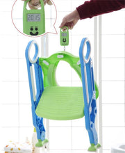 Load image into Gallery viewer, Siège de toilette échelle avec marches WC siège pot Entraîneur de bébé enfant
