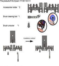 Load image into Gallery viewer, Wireless Accessory Wall Mount for Dyson V15 V11 V10 V8 V7 Vacuum Cleaner Suitable for Different Brush Nozzles or Nozzles, Without Punching/Glue
