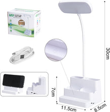 Load image into Gallery viewer, Child Desk Lamp Wireless Dimmable 3 Levels of Brightness Bedside Lamp Table Desk led USB Port Support Flexible 360°

