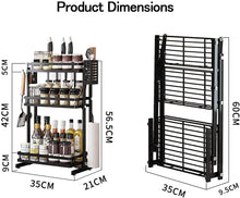 Load image into Gallery viewer, Stainless Foldable Steel 3-Storey Spice Holder, Spice Holder, Kitchen Storage Shelf, Bathroom
