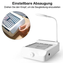 Load image into Gallery viewer, Nail Vacuum Cleaner with Lamp, Professional Nail Dust Compartments Collector Nail Dust Extraction Manicure, Nail Studio Personal Use
