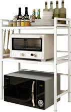 Load image into Gallery viewer, 3 Floor Extendable Metal Bracket Microwave Oven Dishwashing Storage Dishes Space Saver Counter Organizer Spice Holder

