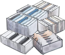 Load image into Gallery viewer, Wardrobe Organizer, Jeans Storage Box, Clothes Drawer Mesh Separator Box, Foldable and Washable Storage Box
