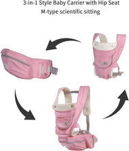 Load image into Gallery viewer, Porte bébé Ergonomique avec Siège à Hanche/Pur Coton Léger et Respirant/Multiposition:Dorsaux,Réglable pour Nouveau-né et Petit Enfant de 3 à 48 Mois
