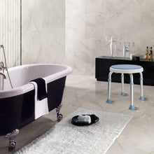 Load image into Gallery viewer, Tabouret de Douche pivotant à 360°Hauteur réglable aide à la douche siège de bain antidérapant en aluminium pour personnes âgées, femmes enceintes
