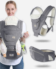 Load image into Gallery viewer, Ergonomic Baby Carrier with Hip Seat/Pure Cotton Lightweight and Breathable/Multiposition:Back,Adjustable for Newborn and Small Child from 3 to 48 Months
