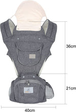 Load image into Gallery viewer, Ergonomic Baby Carrier with Hip Seat/Pure Cotton Lightweight and Breathable/Multiposition:Back,Adjustable for Newborn and Small Child from 3 to 48 Months

