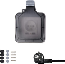 Load image into Gallery viewer, WATERPROOF PLUG IP66, Wall Mounted Outdoor Socket, Dustproof Wall Plug Housing for Indoor and Outdoor
