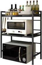 Load image into Gallery viewer, 3 Floor Extendable Metal Bracket Microwave Oven Dishwashing Storage Dishes Space Saver Counter Organizer Spice Holder

