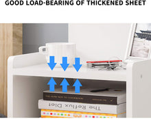 Load image into Gallery viewer, Plasaig Bedside Table Cabinets Nightstands With Storage Drawer And Cupboard Units Mini Wood-based Panel Nightstand With Drawer And Shelf Storage
