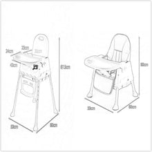 Load image into Gallery viewer, Chaise Haute pour Bébé 3 en 1, Chaise Haute Enfant Réglable, Réglable pour Hauteur Ceinture Dossier Tablette de repas, Avec 4 Roues Amovibles, Nettoyage Facile Coussin Confort (Café)
