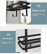 Load image into Gallery viewer, Shower Shelf for Hanging, Shower Shelf, No Drilling of Shower Screen, Bathroom Shelf, Shower Basket with Towel Holder and Suction Cup, 2 Levels
