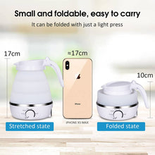 Load image into Gallery viewer, Electric Kettle Foldable Silicone 600ml Retractable Portable Adjustable Temperature for Travel
