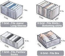 Load image into Gallery viewer, Wardrobe Organizer, Jeans Storage Box, Clothes Drawer Mesh Separator Box, Foldable and Washable Storage Box
