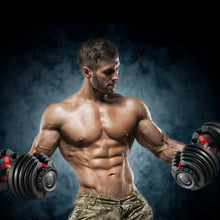 Load image into Gallery viewer, Regolabile 24KG Set di Manubri,Con 10 Slot Per Serrature,Peso Fitness, DE STOCK
