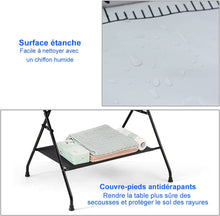 Load image into Gallery viewer, Table à langer Multifonctions Bébé Pliante 3 en 1 avec Ceinture de Sécurité Règle du Plateau Grand Panier de Rangement 76 x 66 x 101,5 cm Supporté 11 kg
