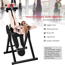 Load image into Gallery viewer, Banc d'inversion, entraîneur de gravité Pliable, Table d'inversion avec 3 Angles d'inversion, Banc d'étirement pour soulager la Colonne vertébrale, Poids de l'utilisateur jusqu'à 150 kg
