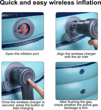 Load image into Gallery viewer, Baignoire Pliable Gonflable sans Fil pour Adulte, Antidérapant Piscine en PVC pour Enfants, Qualité supérieure, Bleu
