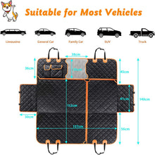 Load image into Gallery viewer, Dog Blanket for Car Rear Seat with Viewing Window, Waterproof Car Seat Cover for Dogs with 2 Seat Belts, Rear Seat Covers for Car Van SUV
