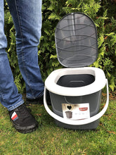 Load image into Gallery viewer, Home essential 100% Recycled Plastic Polypropylene Ecological Mobile Camping Toilet 15.5 Litres with Maximum Load 120 kg Eco Anthracite S
