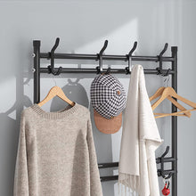 Load image into Gallery viewer, Porte-Manteau d'entrée, avec étagère de Rangement pour Chaussures à 4 Niveaux, Offre des capacités de Suspension et de Rangement
