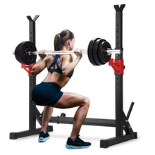 Load image into Gallery viewer, Squat Rack Multi-Function Barbell Rack Height-Adjustable Dumbbell Stand for Sports Studio Home Weight Lifting Bench Press Dip Station Portable Strength Training Dumbbell Rack

