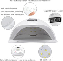Load image into Gallery viewer, 48W LED Séchoir à Ongles Séchoir de Gel UV Lampe Sèche-ongles à LED pour gel UV, gel LED pour un usage professionnel et domestique (Blanc)
